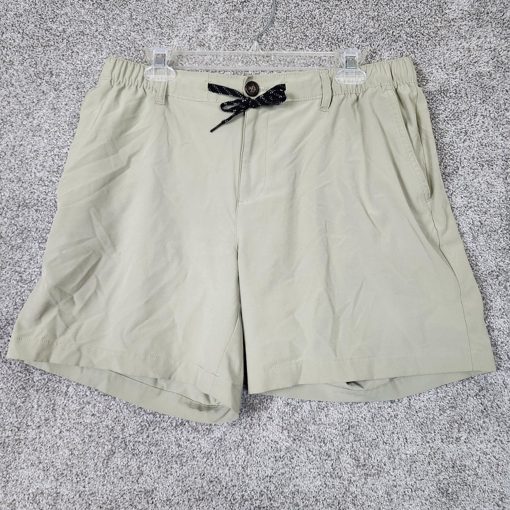 Chubbies Shorts Mens XL Beige 6 Inseam Stretch Chino Elastic Waist Lightweight